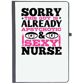                       UDNAG Ruled Notebook Diary 'Nurse | sorry this guy is', [A5 80Pages 80GSM]                                              