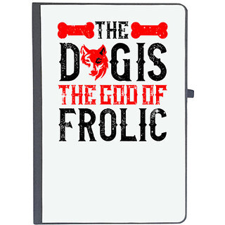                       UDNAG Ruled Notebook Diary 'Dog | The dog is the  of frolic', [A5 80Pages 80GSM]                                              