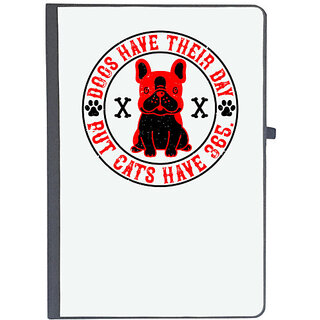                       UDNAG Ruled Notebook Diary 'Dog | Dogs have their day but cats have 365. 2', [A5 80Pages 80GSM]                                              