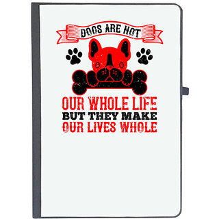                       UDNAG Ruled Notebook Diary 'Dog | Dogs are not our whole life, but they make our lives whole 2', [A5 80Pages 80GSM]                                              