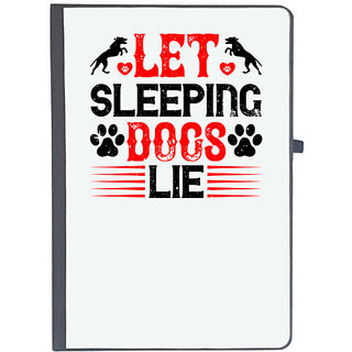                       UDNAG Ruled Notebook Diary 'Dog | Let sleeping dogs lie', [A5 80Pages 80GSM]                                              