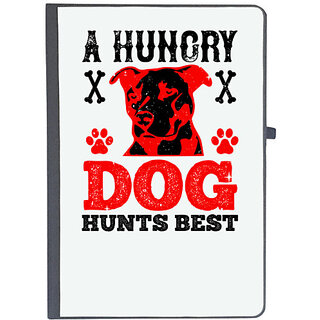                       UDNAG Ruled Notebook Diary 'Dog | A hungry dog hunts best', [A5 80Pages 80GSM]                                              