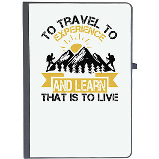                       UDNAG Ruled Notebook Diary 'Adventure | To travel to experience and learn that is to live', [A5 80Pages 80GSM]                                              