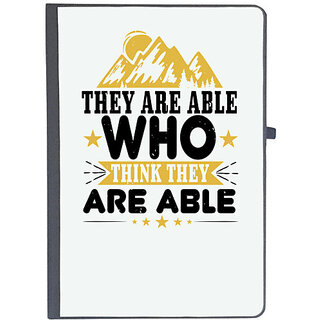                       UDNAG Ruled Notebook Diary 'Adventure | They are able who think they are able 01', [A5 80Pages 80GSM]                                              