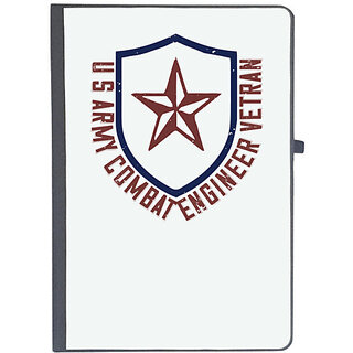                       UDNAG Ruled Notebook Diary 'Soldier | u s army conbat engineer vetran', [A5 80Pages 80GSM]                                              