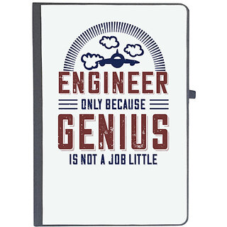                       UDNAG Ruled Notebook Diary 'Engineer | engineer only because genius is not a job little', [A5 80Pages 80GSM]                                              