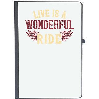                       UDNAG Ruled Notebook Diary 'Live | live is a wonderful ride', [A5 80Pages 80GSM]                                              