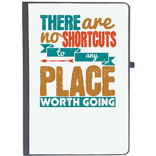                       UDNAG Ruled Notebook Diary 'Adventure | There are no shortcuts to any place worth going', [A5 80Pages 80GSM]                                              