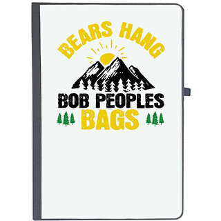                      UDNAG Ruled Notebook Diary 'Adventure | Bears hang Bob Peoples' bags', [A5 80Pages 80GSM]                                              