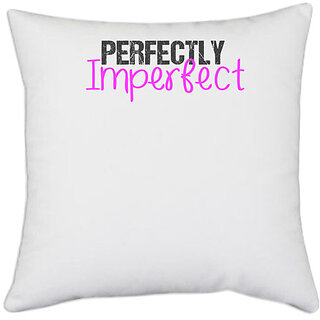UDNAG White Polyester 'Perfectly imperfect' Pillow Cover [16 Inch X 16 Inch]