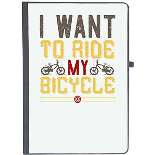                       UDNAG Ruled Notebook Diary 'Rider | i want to ride my cycle', [A5 80Pages 80GSM]                                              