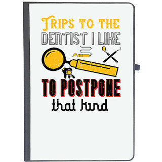                       UDNAG Ruled Notebook Diary 'Dentist | Trips to the dentist I like to postpone', [A5 80Pages 80GSM]                                              