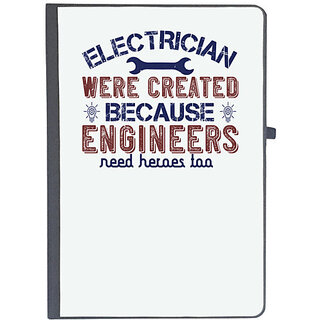                       UDNAG Ruled Notebook Diary 'Engineer | electrician were created because engineers need heroes too', [A5 80Pages 80GSM]                                              