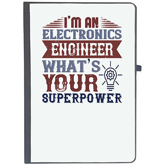                       UDNAG Ruled Notebook Diary 'Electronic Engineer | I am an electronics engineer what's superpower', [A5 80Pages 80GSM]                                              