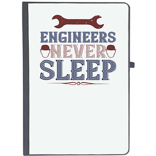                       UDNAG Ruled Notebook Diary 'Engineer | engineers never sleep', [A5 80Pages 80GSM]                                              