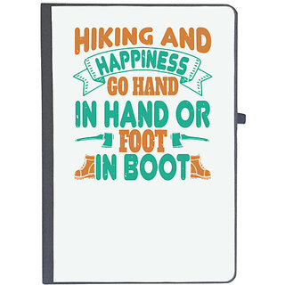                       UDNAG Ruled Notebook Diary 'Adventure | Hiking and happiness go hand in hand or foot in boot', [A5 80Pages 80GSM]                                              