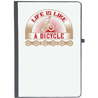                       UDNAG Ruled Notebook Diary 'Cycling | Life is like riding a bicycle', [A5 80Pages 80GSM]                                              