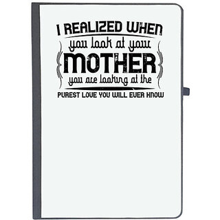                       UDNAG Ruled Notebook Diary 'Mother | I realized when', [A5 80Pages 80GSM]                                              