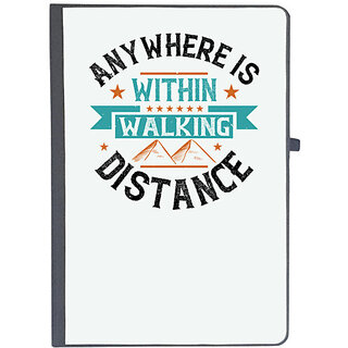                       UDNAG Ruled Notebook Diary 'Adventure | Anywhere is 'within walking distance', [A5 80Pages 80GSM]                                              