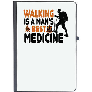                       UDNAG Ruled Notebook Diary 'Adventure | Walking is a man's best medicine', [A5 80Pages 80GSM]                                              