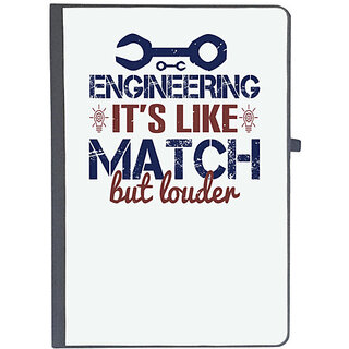                       UDNAG Ruled Notebook Diary 'Engineer | engineering it's like match but louder', [A5 80Pages 80GSM]                                              