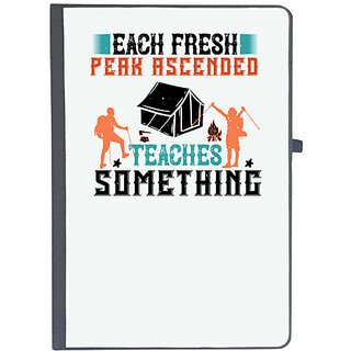                       UDNAG Ruled Notebook Diary 'Adventure | Each fresh peak ascended teaches something', [A5 80Pages 80GSM]                                              