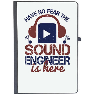                       UDNAG Ruled Notebook Diary 'Engineer | have no fear the sound engineer is here', [A5 80Pages 80GSM]                                              
