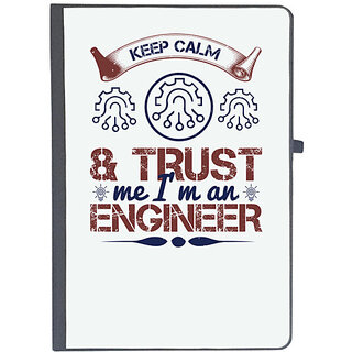                       UDNAG Ruled Notebook Diary 'Engineer | keep calm and trust me i'm an engineer', [A5 80Pages 80GSM]                                              