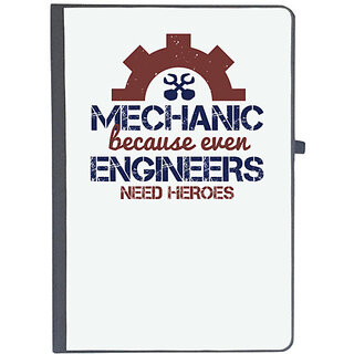                       UDNAG Ruled Notebook Diary 'Engineer | mechanic beacuse ever engineers need heroes', [A5 80Pages 80GSM]                                              