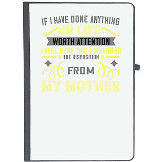                       UDNAG Ruled Notebook Diary 'Mother | If I have done anything', [A5 80Pages 80GSM]                                              