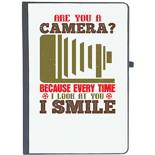                       UDNAG Ruled Notebook Diary 'Cameraman | ARE YOU A CAMERA BECAUSE EVERYTIME', [A5 80Pages 80GSM]                                              