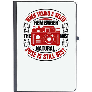                       UDNAG Ruled Notebook Diary 'Cameraman | WHEN TAKING A SELFIE REMEMBER', [A5 80Pages 80GSM]                                              