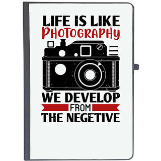                       UDNAG Ruled Notebook Diary 'Cameraman | LIFE IS LIKE PHOTOGRAPHY', [A5 80Pages 80GSM]                                              