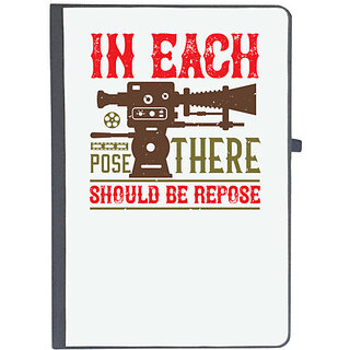                       UDNAG Ruled Notebook Diary 'Cameraman | IN EACH POSE THERE SHOULD BE REPOSE', [A5 80Pages 80GSM]                                              