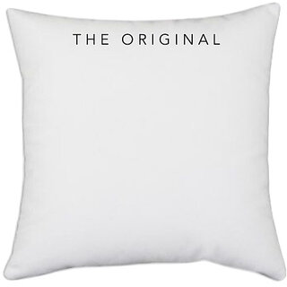                      UDNAG White Polyester 'The Original' Pillow Cover [16 Inch X 16 Inch]                                              