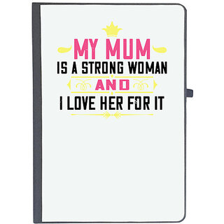                       UDNAG Ruled Notebook Diary 'Mother | my mum is a strong woman', [A5 80Pages 80GSM]                                              