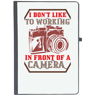                       UDNAG Ruled Notebook Diary 'Cameraman | I DONT LIKE to working', [A5 80Pages 80GSM]                                              