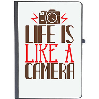                       UDNAG Ruled Notebook Diary 'Cameraman | life is like a camera', [A5 80Pages 80GSM]                                              