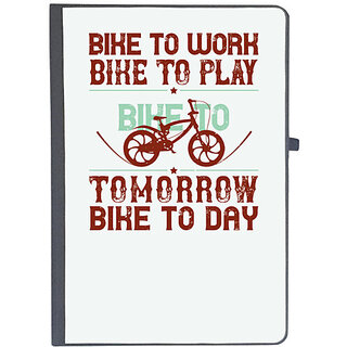                       UDNAG Ruled Notebook Diary 'Biker | bike to work bike to play bike to tomorrow bike to day', [A5 80Pages 80GSM]                                              