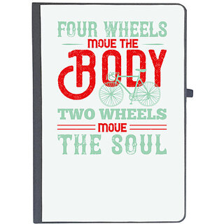                       UDNAG Ruled Notebook Diary 'Biker | four wheels move the body. two wheels move the soul', [A5 80Pages 80GSM]                                              