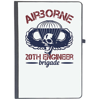                       UDNAG Ruled Notebook Diary 'Engineer | AIRBORNE 20TH ENGINEER BRIGADE', [A5 80Pages 80GSM]                                              