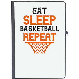                       UDNAG Ruled Notebook Diary 'Basketball | When a mans best friend is his dog, that dog has a problem', [A5 80Pages 80GSM]                                              