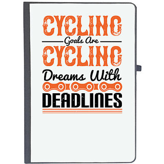                       UDNAG Ruled Notebook Diary 'Cycling | Cycling goals are cycling dreams with deadlines', [A5 80Pages 80GSM]                                              