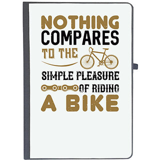                       UDNAG Ruled Notebook Diary 'Cycling | Nothing compares to the simple pleasure of riding a bike', [A5 80Pages 80GSM]                                              
