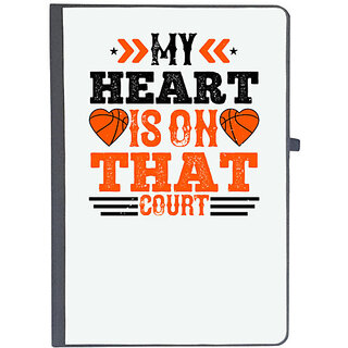                       UDNAG Ruled Notebook Diary 'Basketball | My heart is on that court 5', [A5 80Pages 80GSM]                                              