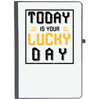                       UDNAG Ruled Notebook Diary 'Lucky Day | Today is your lucky day', [A5 80Pages 80GSM]                                              