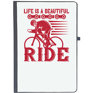                       UDNAG Ruled Notebook Diary 'Rider | life is a beautiful ride', [A5 80Pages 80GSM]                                              