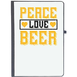                       UDNAG Ruled Notebook Diary 'Beer | Peace, love, beer', [A5 80Pages 80GSM]                                              