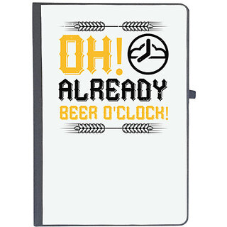                       UDNAG Ruled Notebook Diary 'Beer | Oh, already beer o'clock!', [A5 80Pages 80GSM]                                              