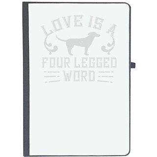                       UDNAG Ruled Notebook Diary 'Dog | Love Is A Four Legged Word_02', [A5 80Pages 80GSM]                                              